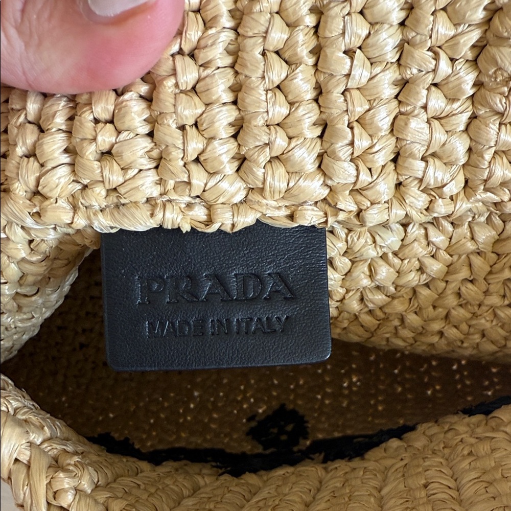 Prada Tan Woven Tote Bag - Picture 2 of 4